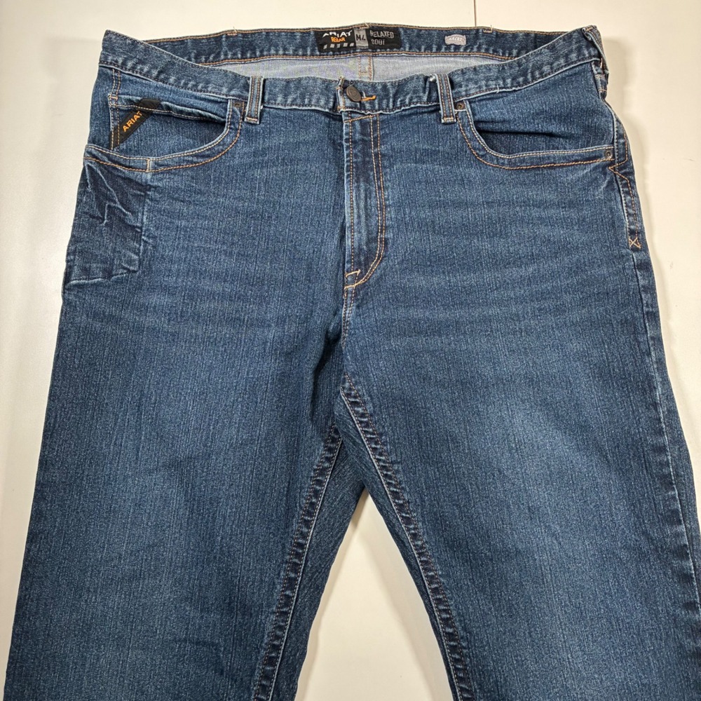 Ariat Rebar M4 Jeans Mens 42x32 Blue Relaxed Boot 10016220